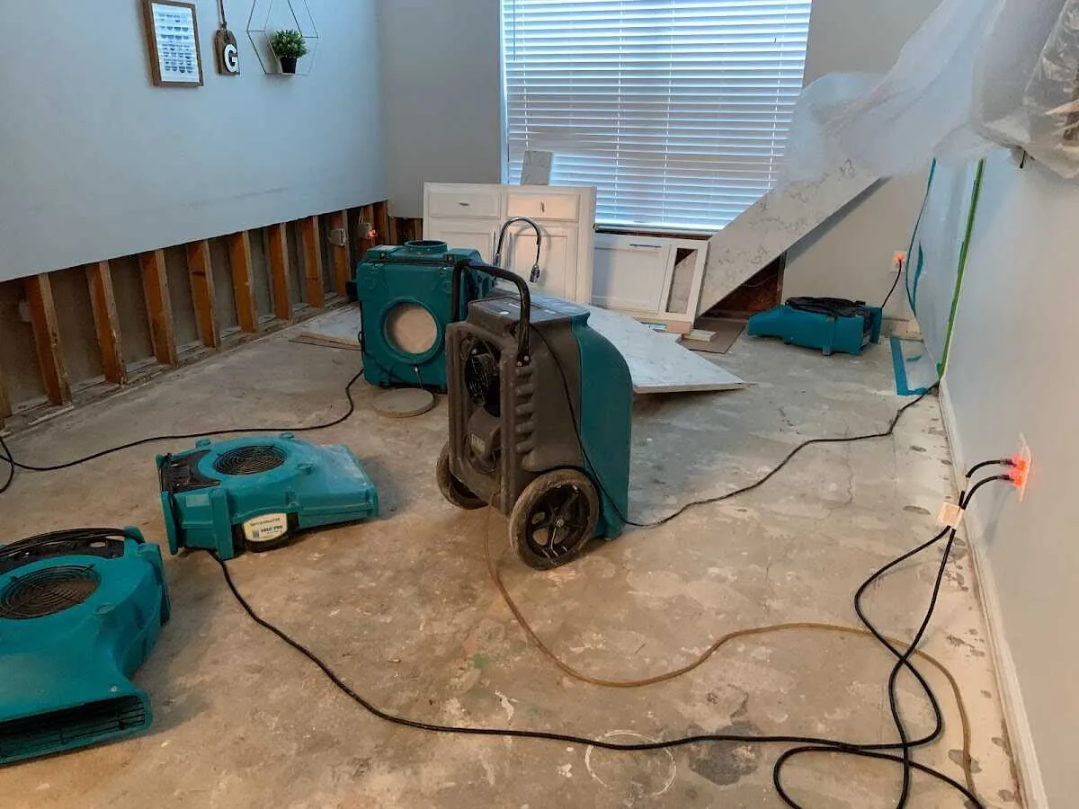 Dehumidifier in flood-cut room for Water Extraction & Removal in Connerton